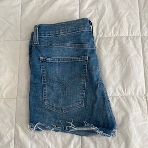 Levi’s high waisted denim shorts
